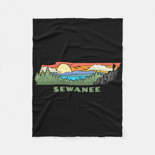 Couverture Polaire Sewanee Tennessee Nature Outdoor Hiking Retro  (Devant)