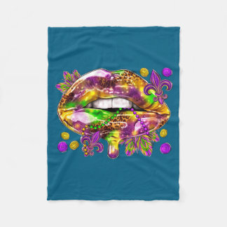 Couverture Polaire Sexy Women Lips Mardi Gras Carnival Fat