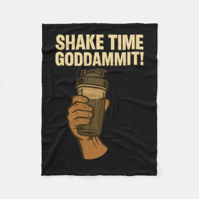 Couverture Polaire Shake Time - Funny Bodybuilding Gym - Protein Shak (Devant)