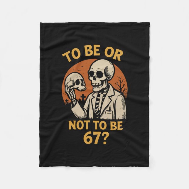 Couverture Polaire Shakespeare 67 Meme Funny Skeleton Nerd Halloween  (Devant)