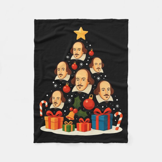 Couverture Polaire Shakespeare English Literature Christmas Tree Xmas (Devant)
