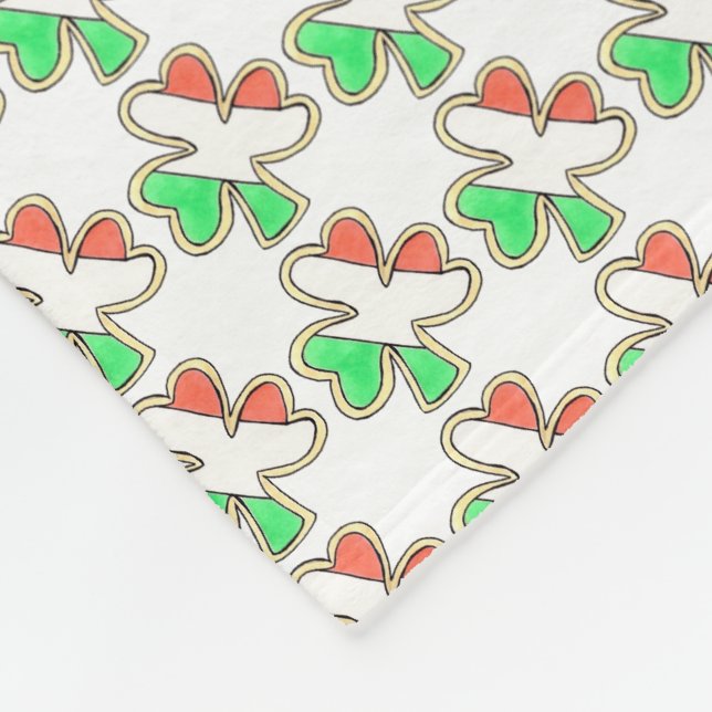 Couverture Polaire Shamrock du drapeau irlandais St. Patrick's Day Cl (Coin)
