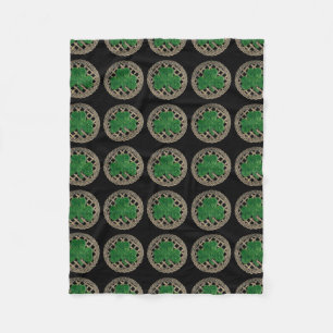 Couverture Polaire Shamrock noir sur cabot céleste