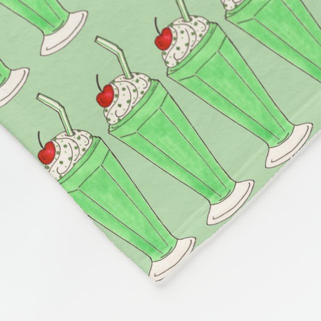Couverture Polaire Shamrock vert Milkshake St. Patrick's Day Shake (Coin)