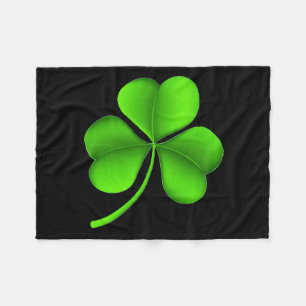 Couverture Polaire Shamrock vert sur fbcn noir