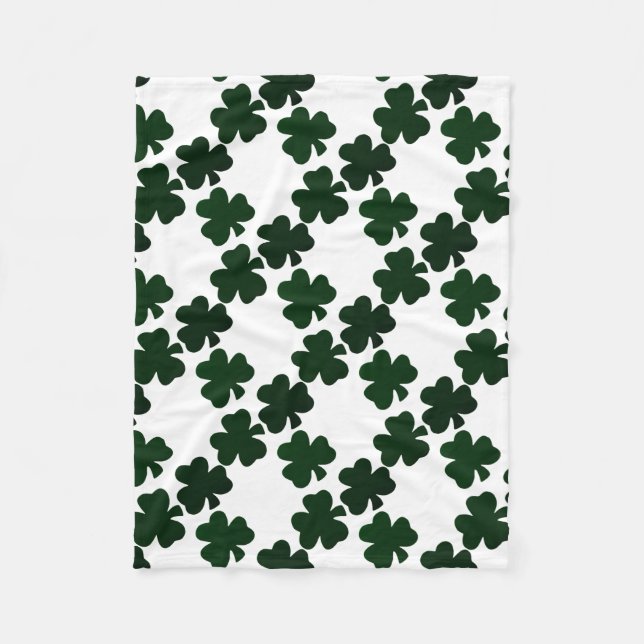 Couverture Polaire Shamrocks vert foncé (Devant)