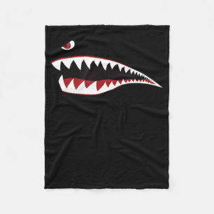 Couverture Polaire Shark Nose Art Green - Avion militaire 2ème guerr