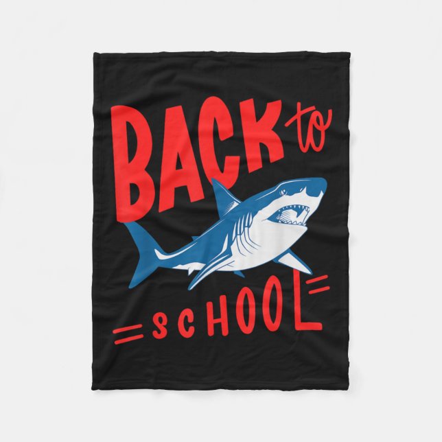 Couverture Polaire Shark Retour À L'École Garçons Enseignant Étudiant (Devant)