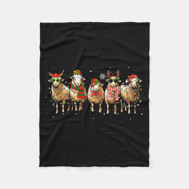 Couverture Polaire Sheep Santa Xmas Funny Sheep Lover Gift Christmas  (Devant)