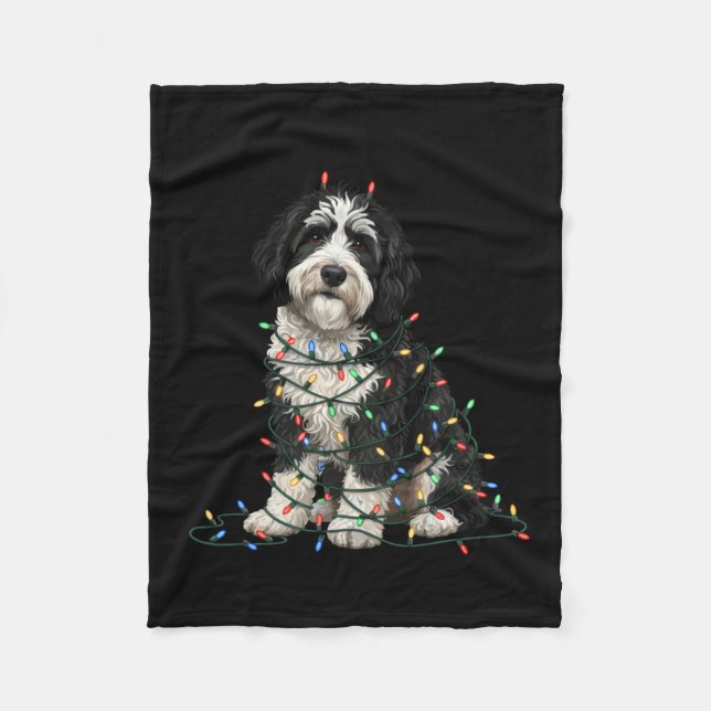 Couverture Polaire Sheepadoodle Christmas I'm Fine Everything Is Fine (Devant)