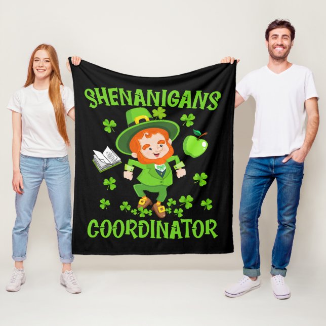 Couverture Polaire Shenanigans Coordonnateur Funny Enseignant St Patr (En situation)