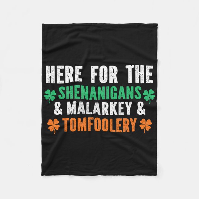 Couverture Polaire Shenanigans Malarkey Et Tomfoolery Drôle St Patri (Devant)