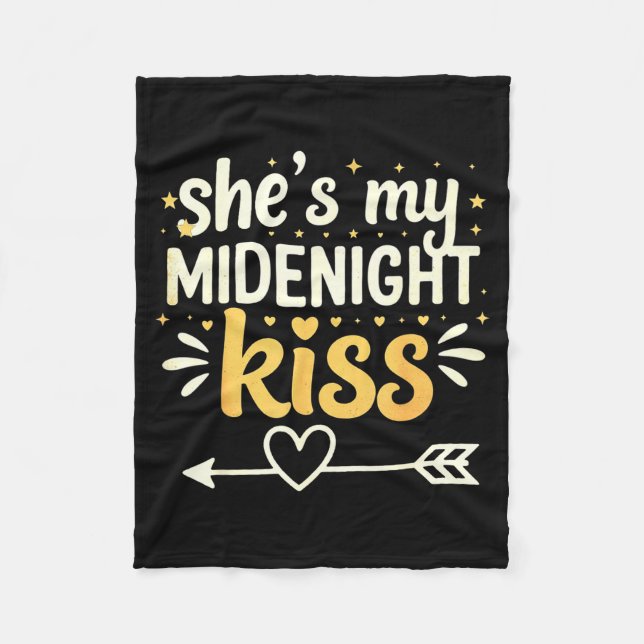 Couverture Polaire She's My Midnight Kiss Happy New Year Matching Cou (Devant)
