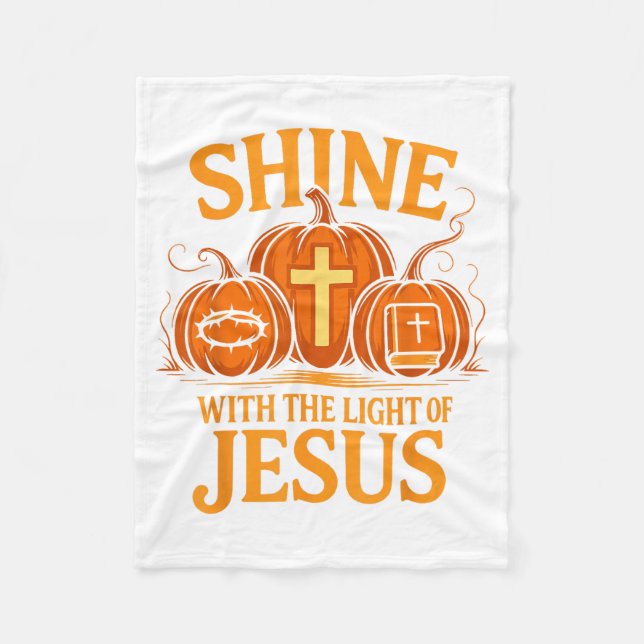Couverture Polaire Shine With The Light Of Jesus Christian Halloween  (Devant)