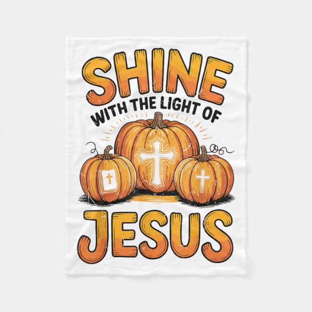 Couverture Polaire Shine With The Light Of Jesus Halloween Christian  (Devant)
