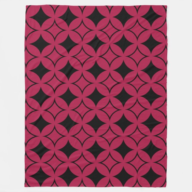 Couverture Polaire Shippo rouge et noir (Devant)