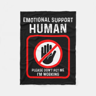 Couverture Polaire Shirt Emotional Support Human Halloween Costume