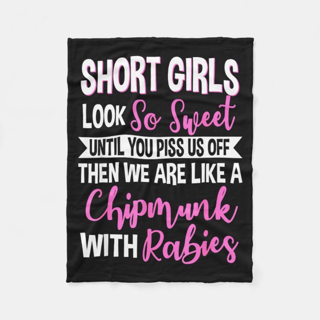 Couverture Polaire Short Girls Look So Sweet Until You Us Off Funny D (Devant)