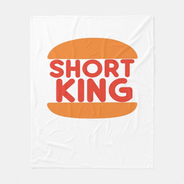 Couverture Polaire Short King Funny Minimal Design (Devant)