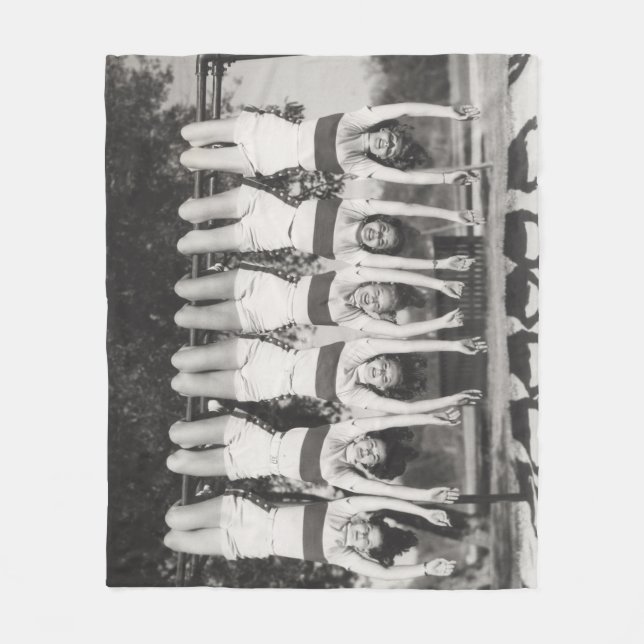 Couverture Polaire Showgirls sur les bars à singes, design ludique. (Devant)