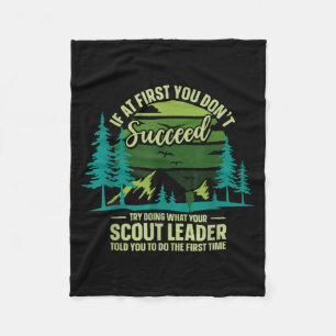 Couverture Polaire Si au début vous ne réussissez pas chef scout Camn