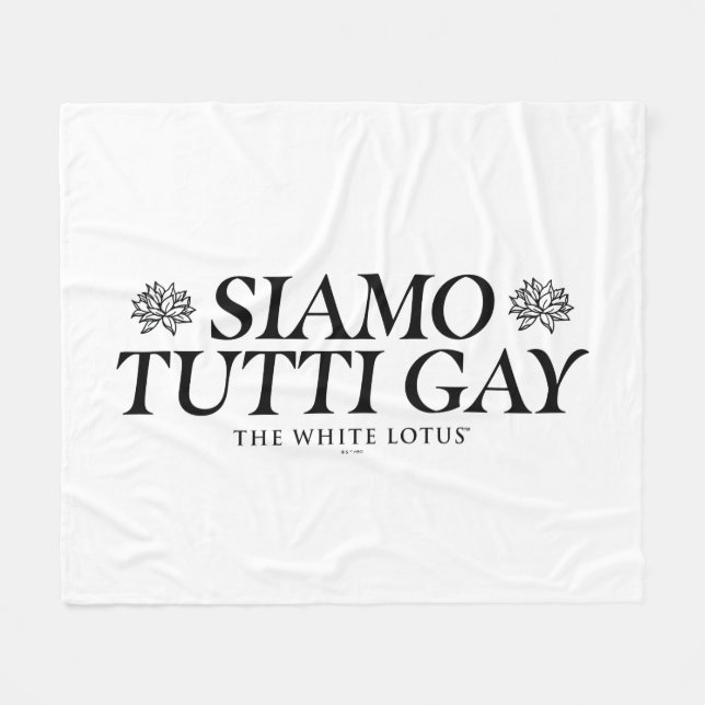 Couverture Polaire Siamo Tutti Gay - Le Lotus Blanc (Devant (Horizontal))