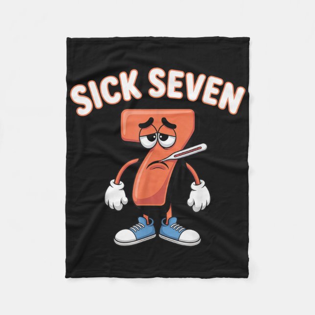 Couverture Polaire Sick Seven Meme Tee Six Seven Fun Wordplay _6  (Devant)