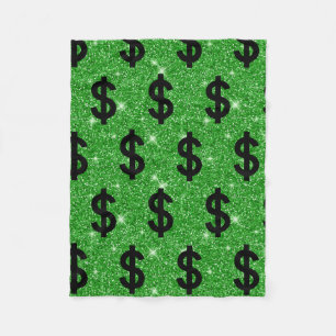 Couverture Polaire Signe dollar noir argent entrepreneur Wall Street