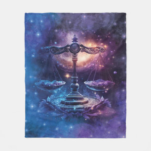 Couverture Polaire Signe du zodiaque Balance dessin aquarelle