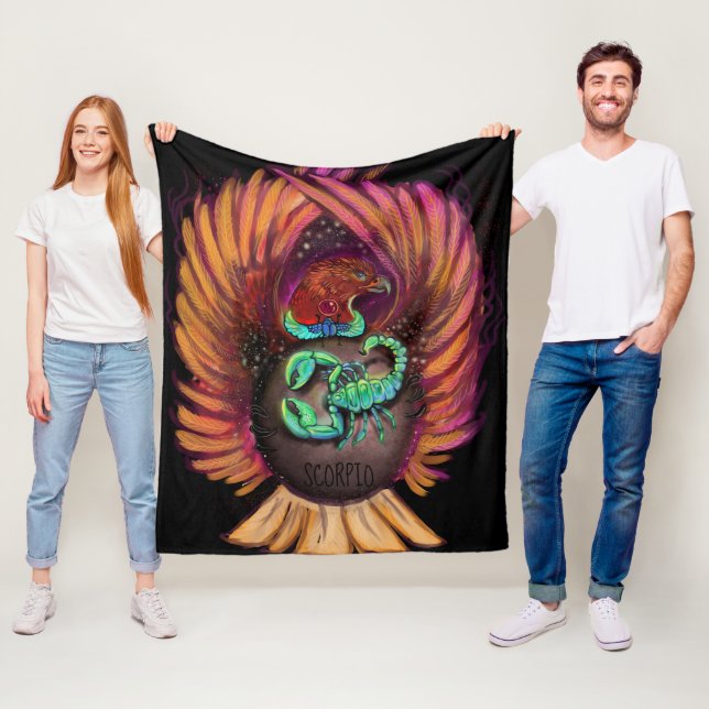Couverture Polaire SIGNE Zodiaque Scorpio Blanche polaire (En situation)