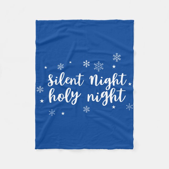 Couverture Polaire Silence Nuit Saint Nuit Snowflakes (Devant)