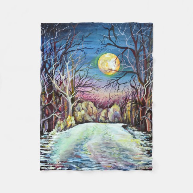 Couverture Polaire Silent Night Winter (Devant)