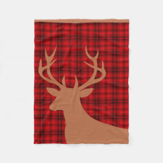 Couverture Polaire Silhouette de cerf | tan rouge