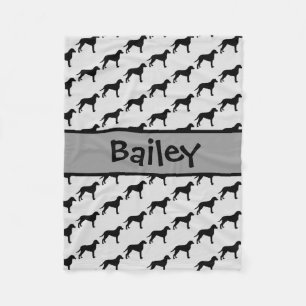 Couverture Polaire Silhouette de chien de trieuse à revêtement mou pe