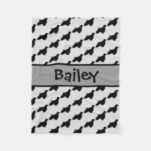 Couverture Polaire Silhouette de chien espagnol Springer anglais pers