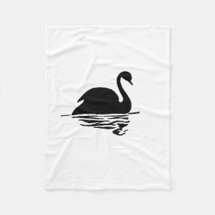 Couverture Polaire Silhouette de cygne noir