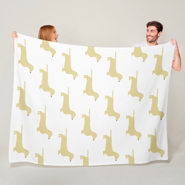 Couverture Polaire silhouette de dachshund (En situation)