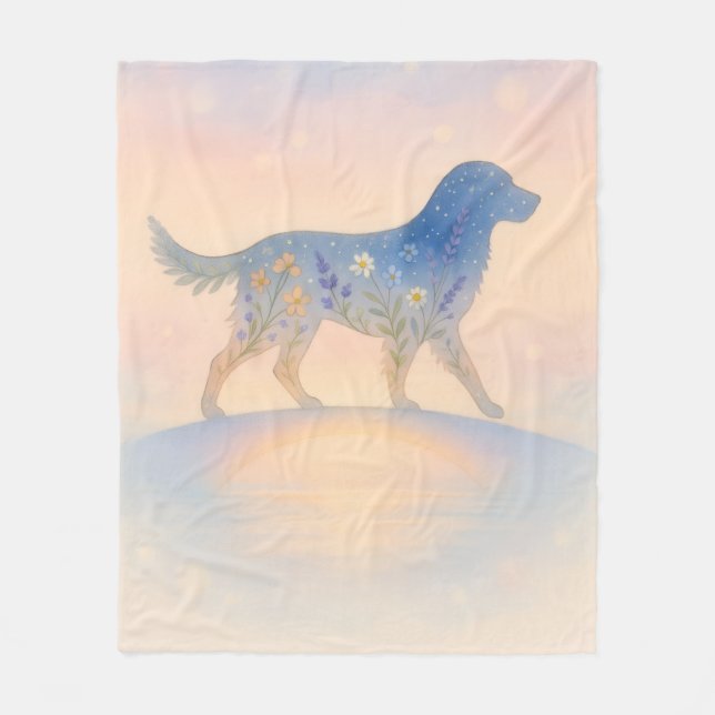 Couverture Polaire Silhouette de l'animal de compagnie Wildflower Pon (Devant)