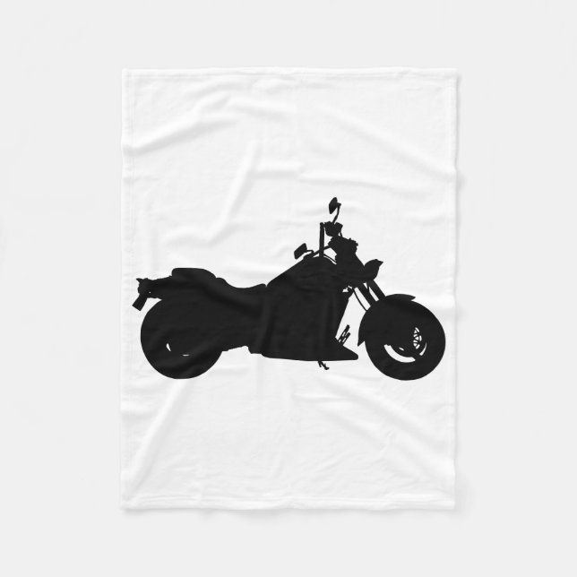 Couverture Polaire Silhouette de moto (Devant)