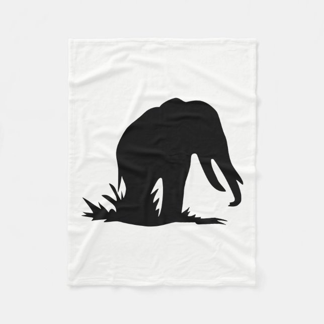 Couverture Polaire Silhouette d'éléphant (Devant)