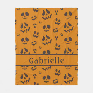 Couverture Polaire Silhouette du crâne - Motif Brown