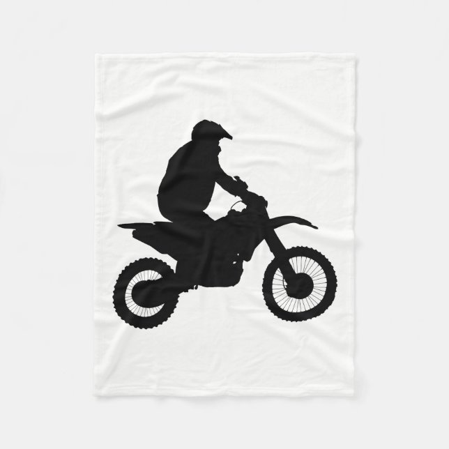 Couverture Polaire Silhouette Motocross (Devant)