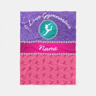 Couverture Polaire Silhouette pourpre de parties scintillantes de