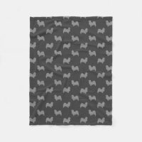 Silhouettes de Chien Espagnol Tibétain Gris Motif