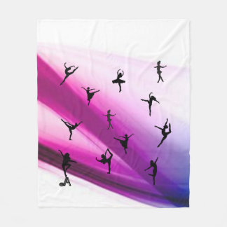 Couverture Polaire Silhouettes de danse sur doudous doux