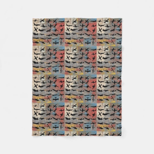 Couverture Polaire silhouettes de l'avion (Devant)