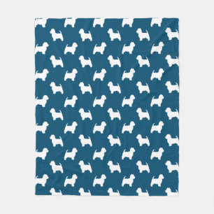 Couverture Polaire Silhouettes de Westig Dog blanc de West Highland