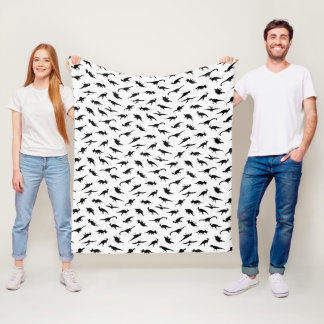 Couverture Polaire Silhouettes Dino