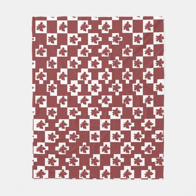 Couverture Polaire Silhueta de flores em padrão. (Devant)