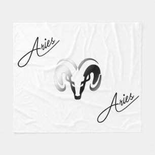 Couverture Polaire Silver Aries le bélier Zodiac